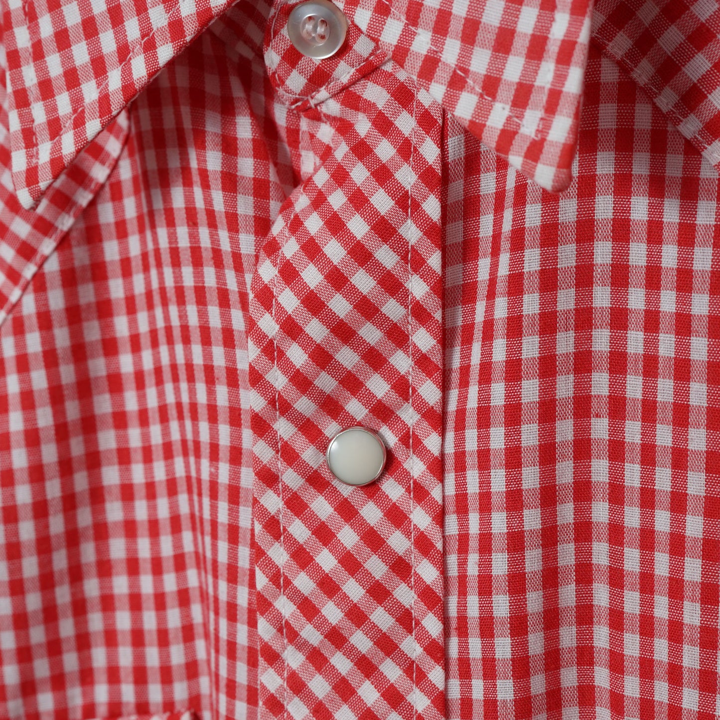 Wrangler Gingham Check Western Shirt / Late ’70s-Early '80s (Made in USA)