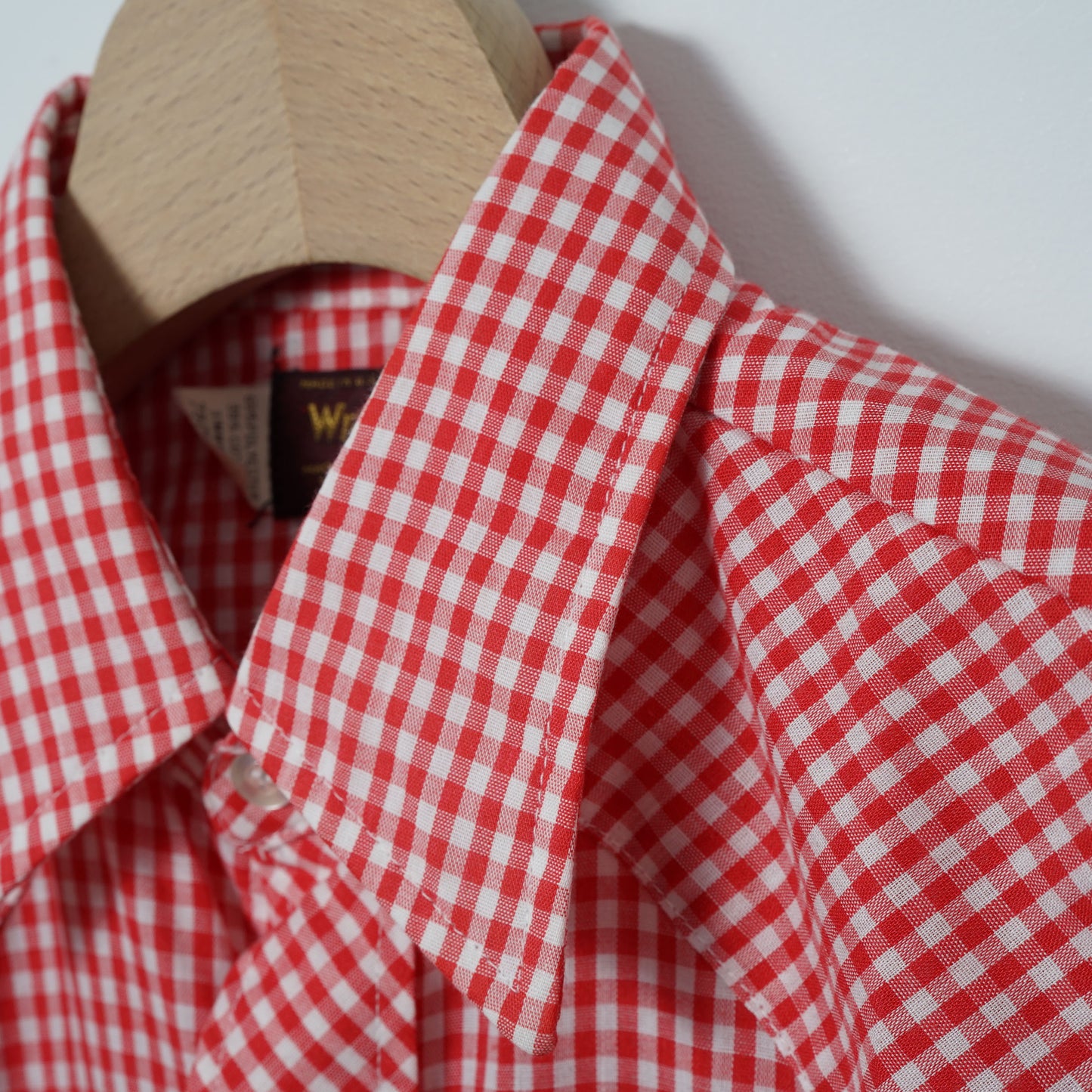Wrangler Gingham Check Western Shirt / Late ’70s-Early '80s (Made in USA)