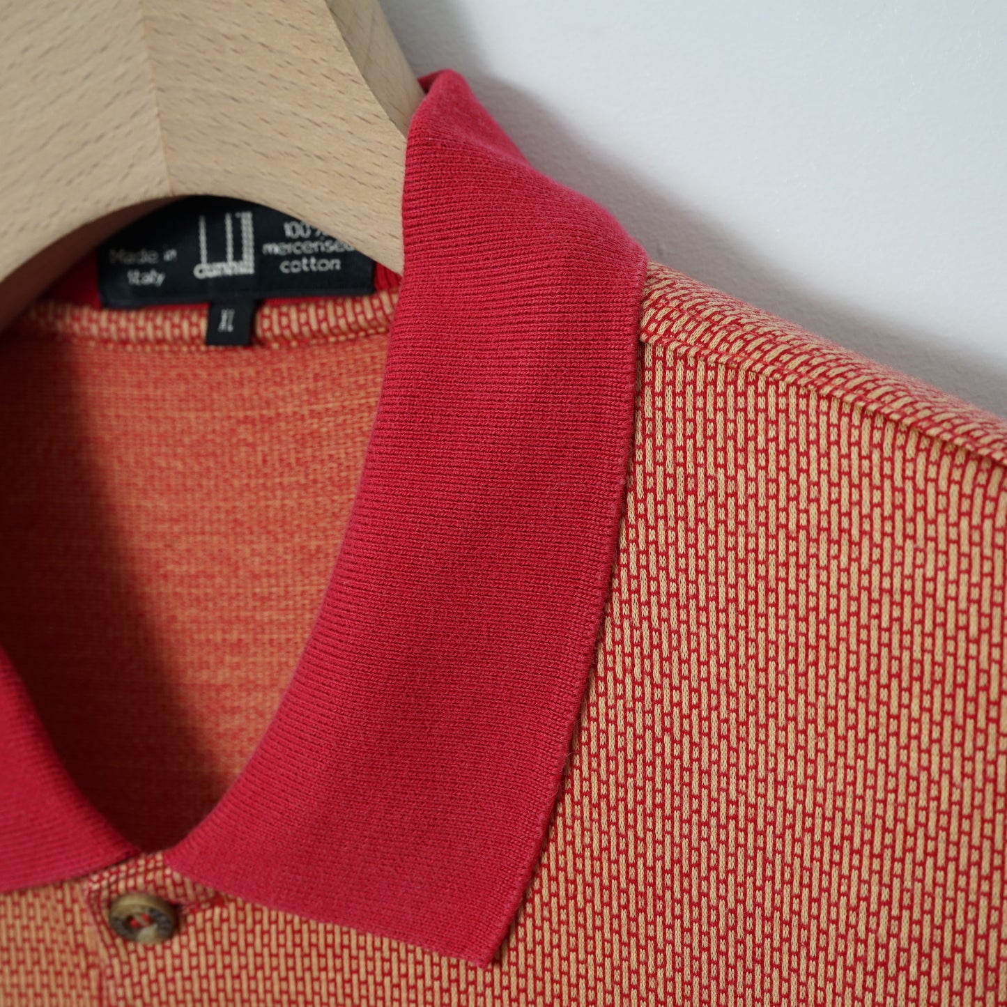 Dunhill Mercerized Cotton Polo Shirt / Late ’90s-Early '00s (Made in Italy)
