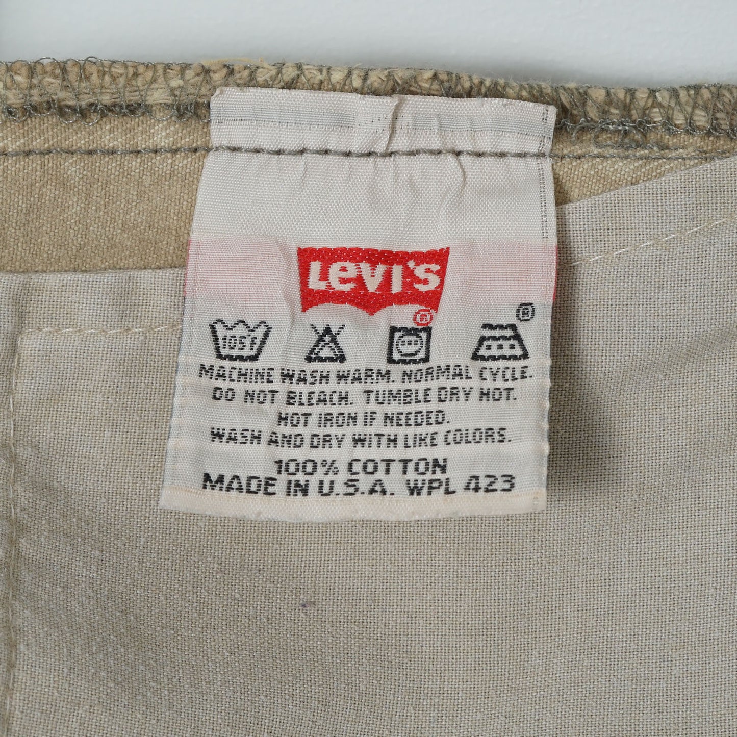 Levi’s 5 Pocket Beige Denim Pants / Late ’90s-Early '00s (Made in USA)
