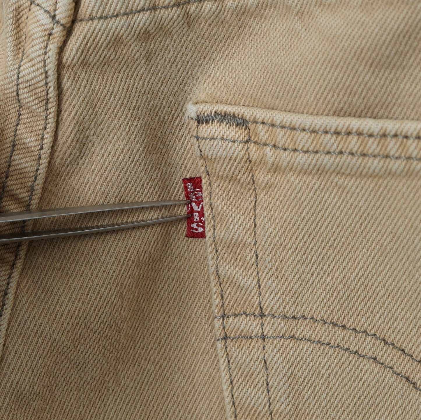 Levi’s 5 Pocket Beige Denim Pants / Late ’90s-Early '00s (Made in USA)