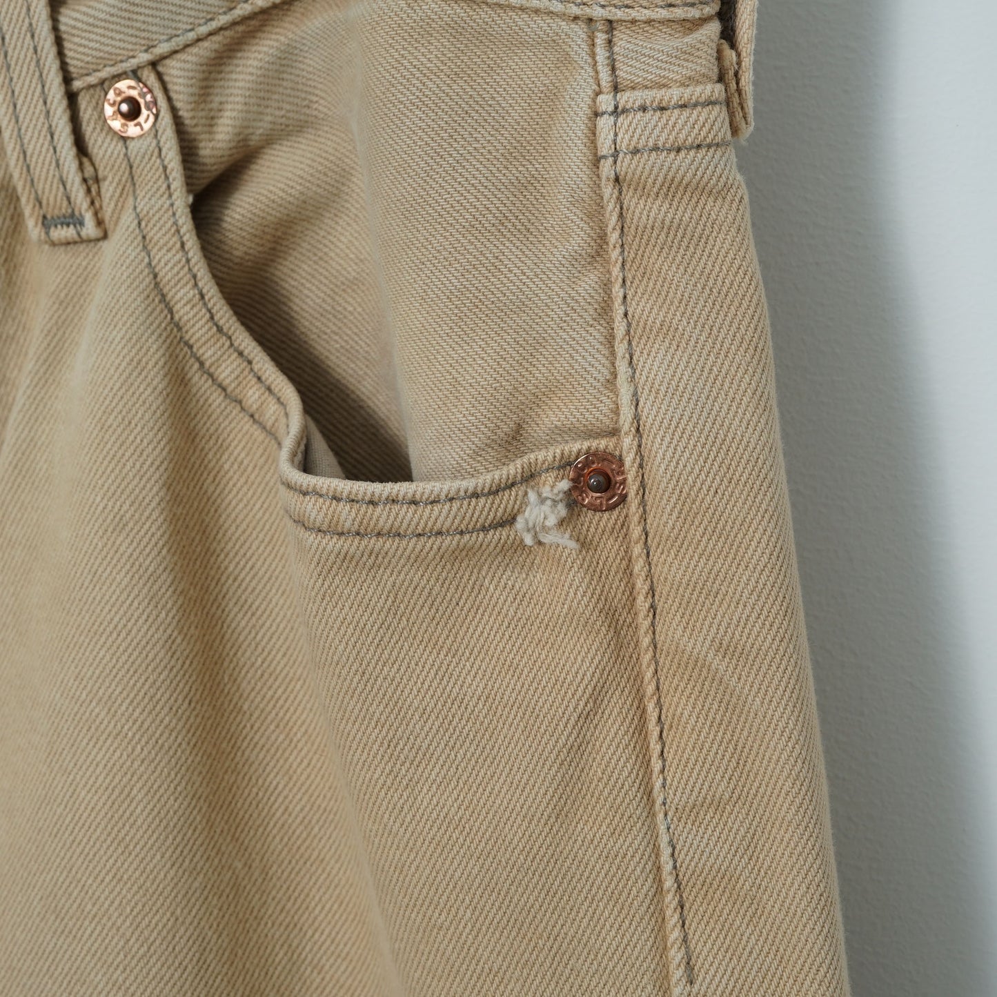 Levi’s 5 Pocket Beige Denim Pants / Late ’90s-Early '00s (Made in USA)