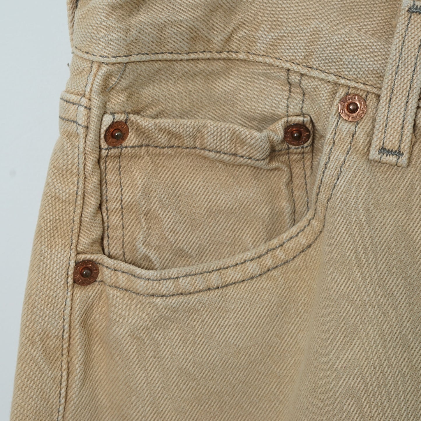 Levi’s 5 Pocket Beige Denim Pants / Late ’90s-Early '00s (Made in USA)