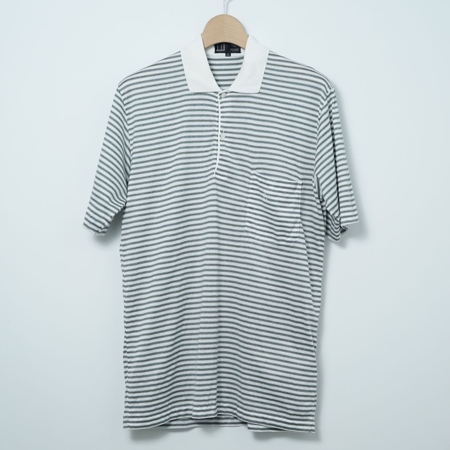 Dunhill Cotton Striped Polo Shirt / Late ’90s-Early '00s (Made in Italy)