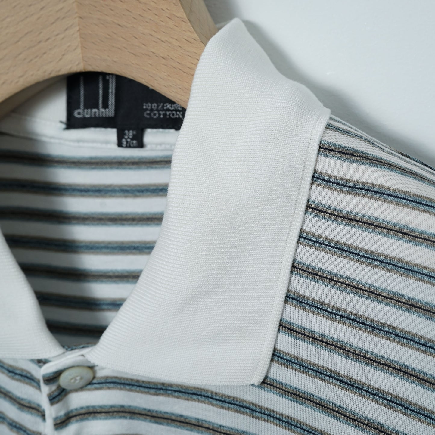 Dunhill Cotton Striped Polo Shirt / Late ’90s-Early '00s (Made in Italy)
