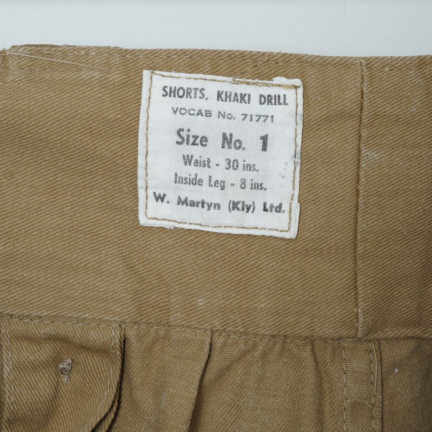 British Army Cotton Drill Gurkha Shorts / Late ’60s-Early '70s (Made in UK)