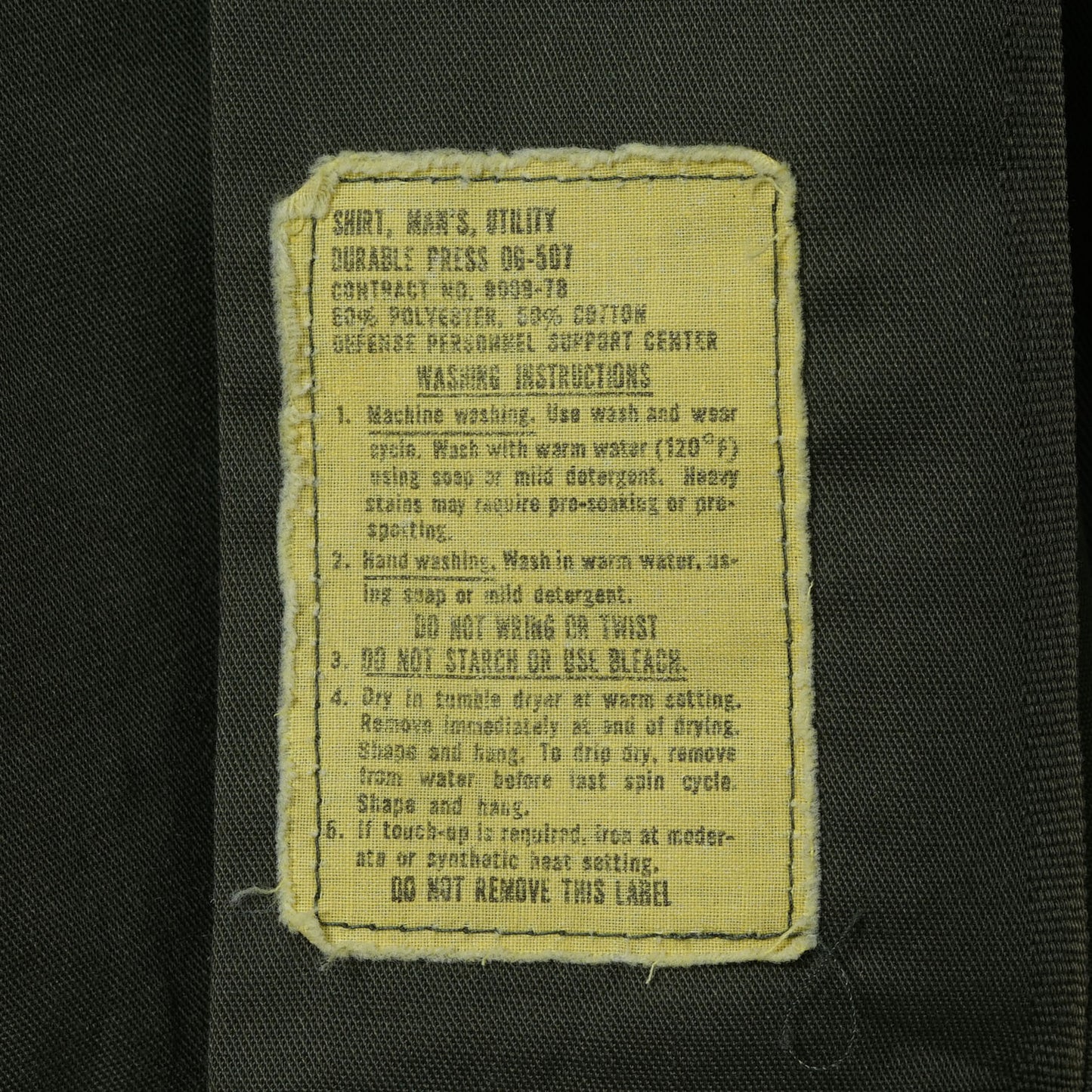 U.S. Military OG-507 Utility Shirt / Late ’70s-Early '80s (Made in USA)