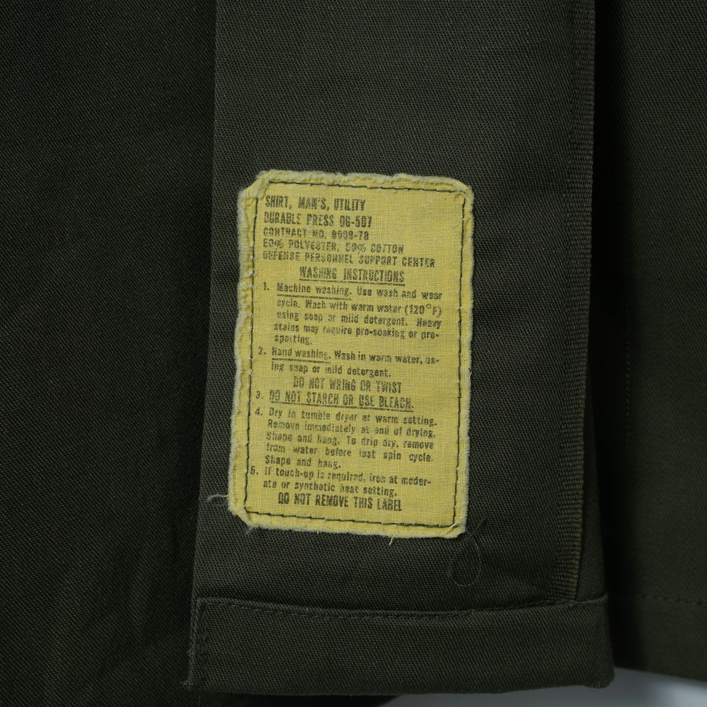 U.S. Military OG-507 Utility Shirt / Late ’70s-Early '80s (Made in USA)