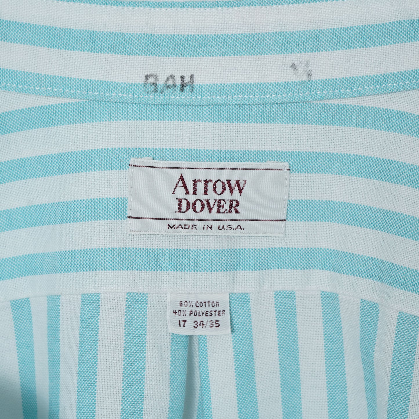 Arrow Dover Cotton-Polyester Stripe BD Shirt / Late ’80s–Early ’90s (Made in USA)