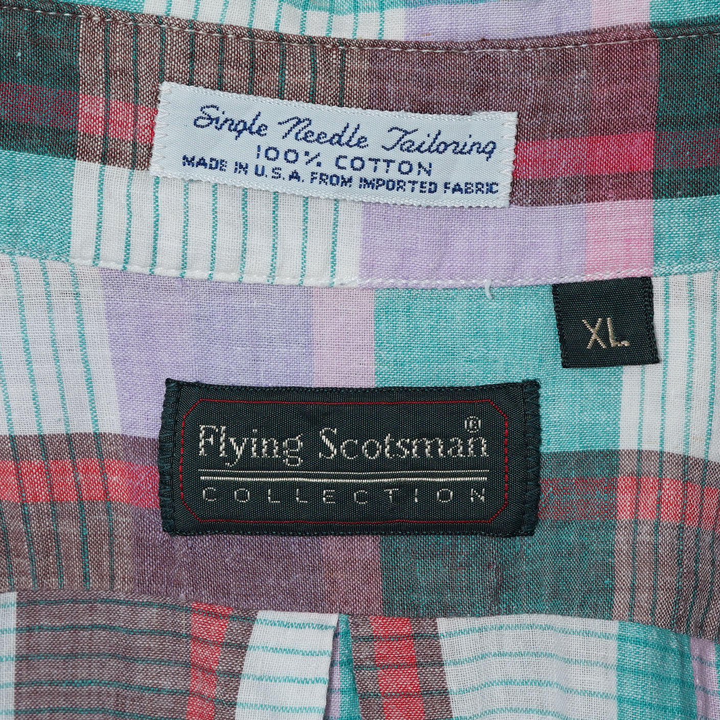 Flying Scotsman Collection Madras Check BD Shirt / Early ’90s–Mid ’90s (Made in USA)