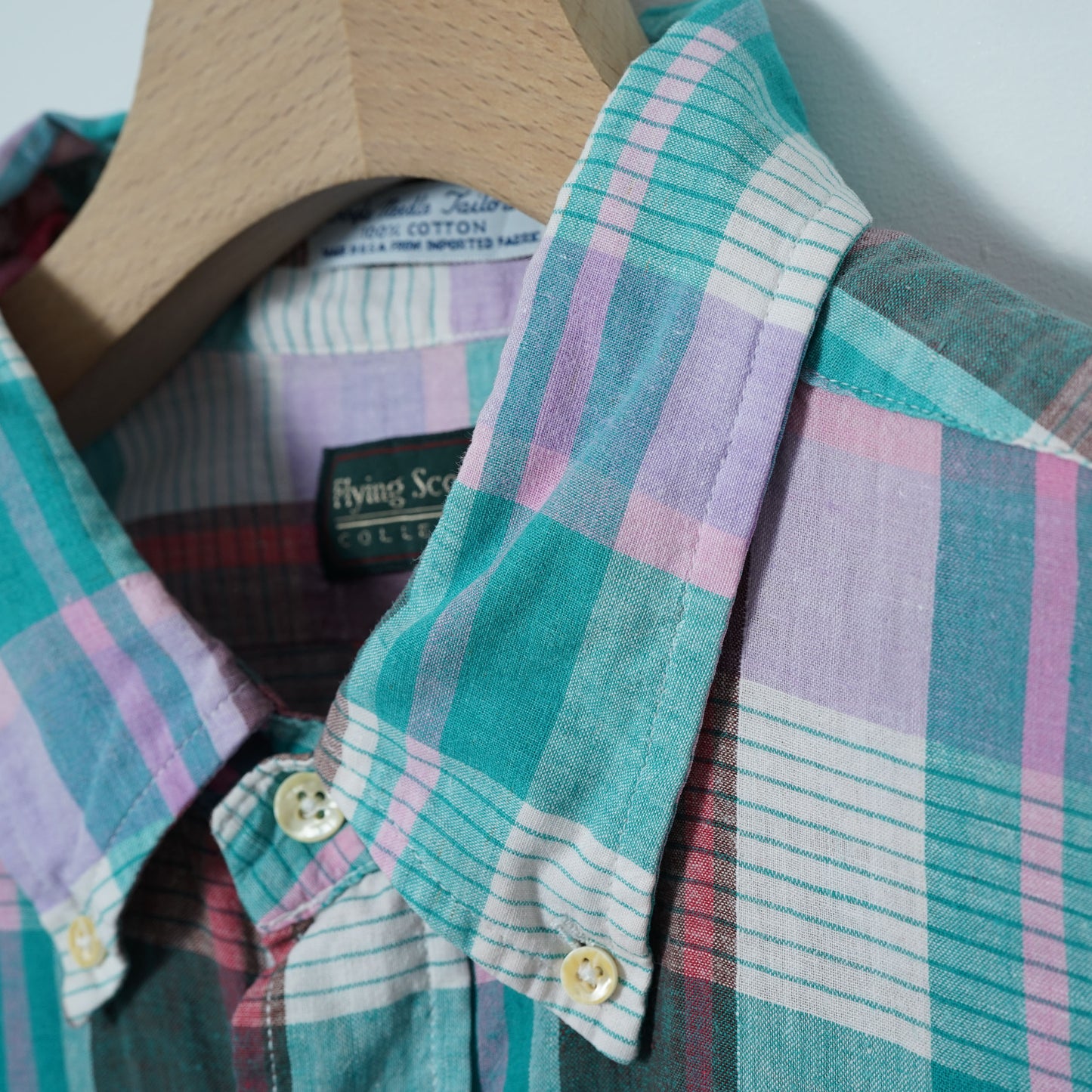 Flying Scotsman Collection Madras Check BD Shirt / Early ’90s–Mid ’90s (Made in USA)