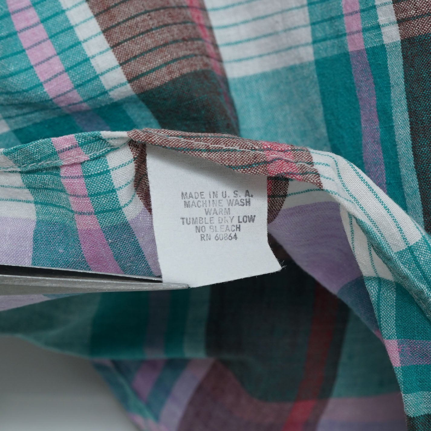 Flying Scotsman Collection Madras Check BD Shirt / Early ’90s–Mid ’90s (Made in USA)