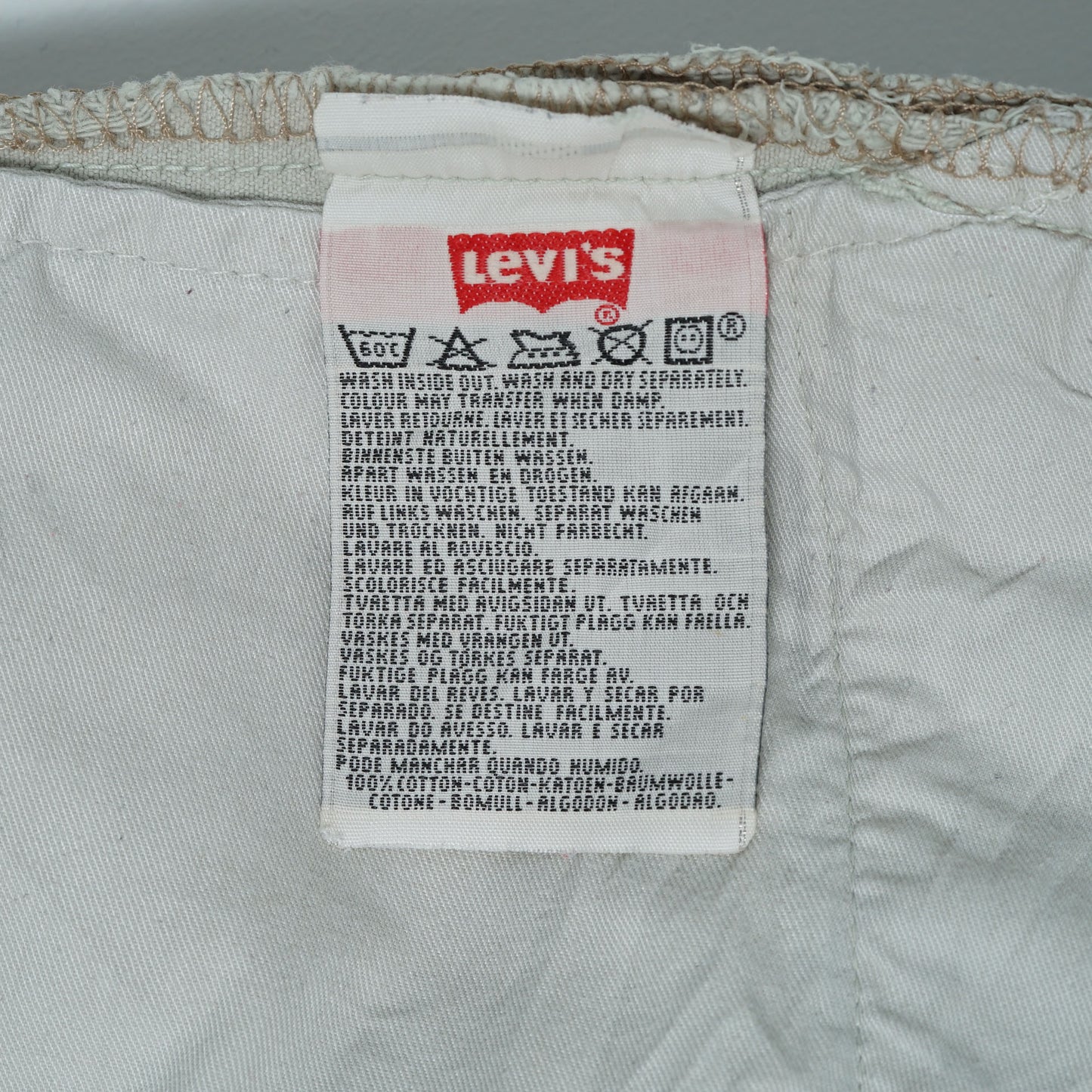 Levi’s 5 Pocket Ecru Denim Pants / Mid '90s (Made in France)