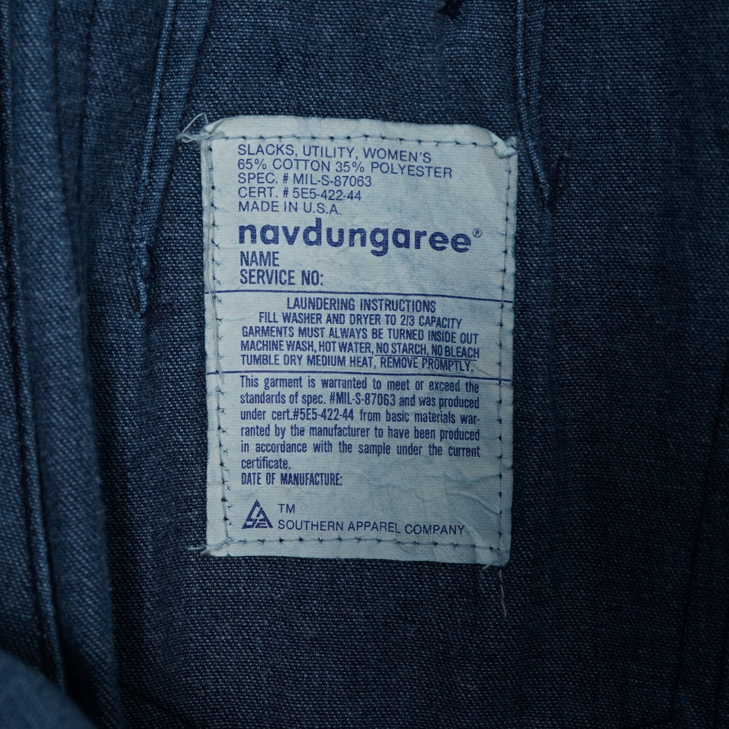 U.S. Navy Sailor Denim Pants / Late '80s-Early '90s (Made in USA)