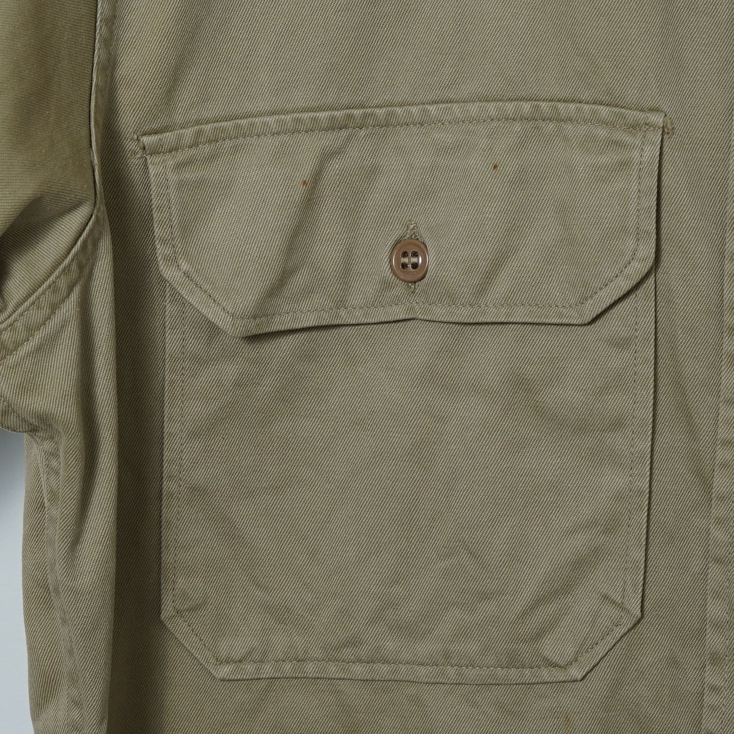 U.S. Military Cotton Sateen Utility Shirt / Late '60s-Early '70s (Made in USA)
