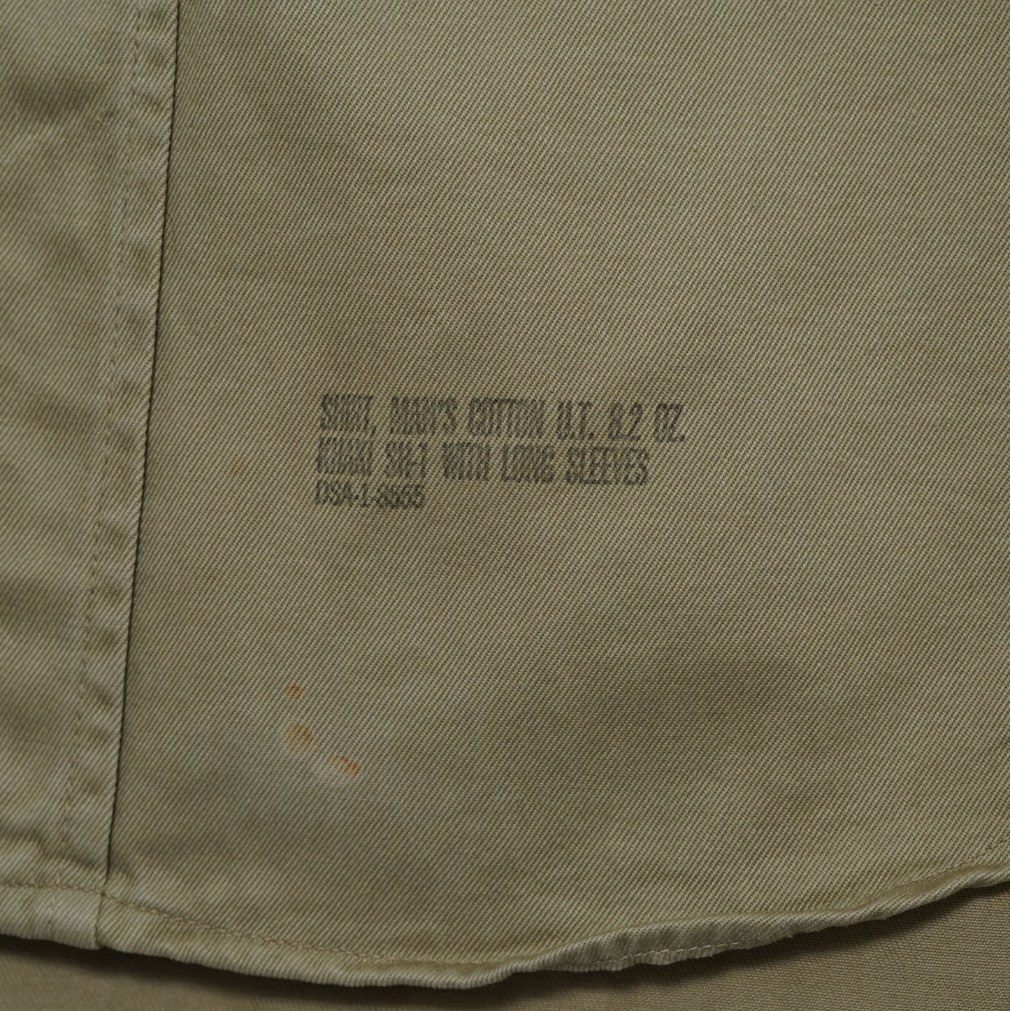 U.S. Military Cotton Sateen Utility Shirt / Late '60s-Early '70s (Made in USA)