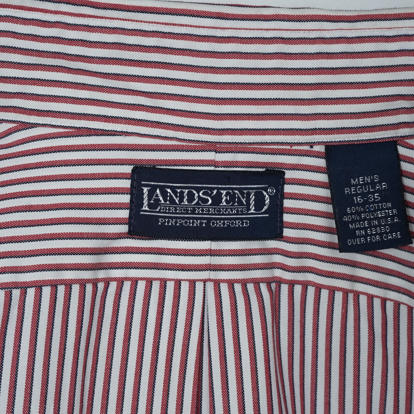 Lands’ End Cotton Polyester BD Shirt / Early '90s-Mid '90s (Made in USA)