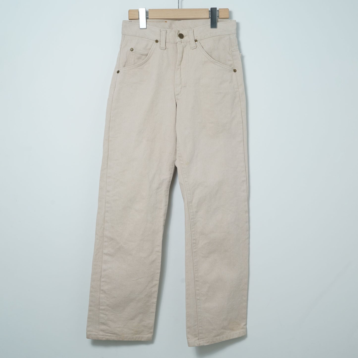 Lee Riders 5 Pocket Ecru Denim Pants / Early '80s-Mid '80s (Made in USA)