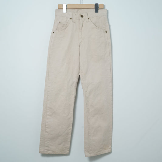 Lee Riders 5 Pocket Ecru Denim Pants / Early '80s-Mid '80s (Made in USA)