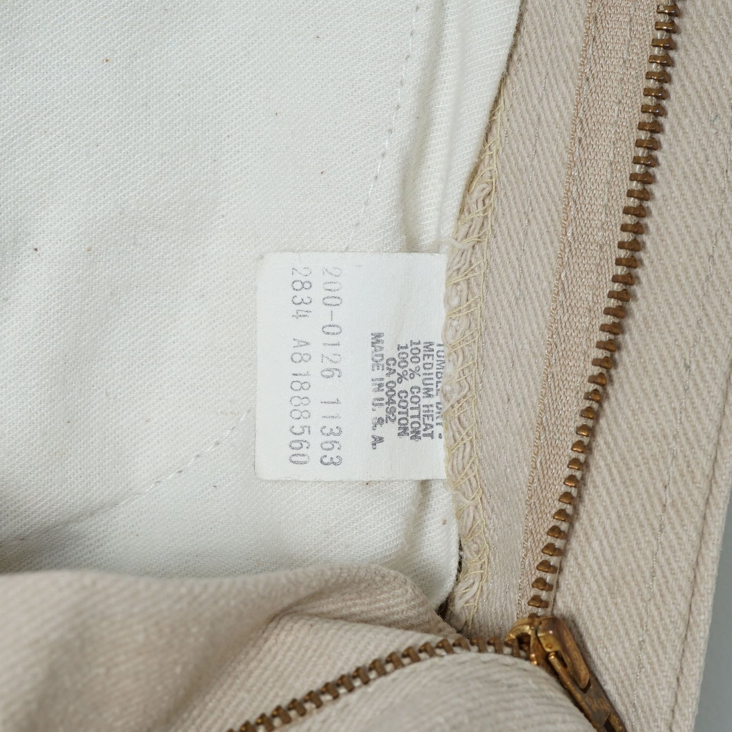 Lee Riders 5 Pocket Ecru Denim Pants / Early '80s-Mid '80s (Made in USA)