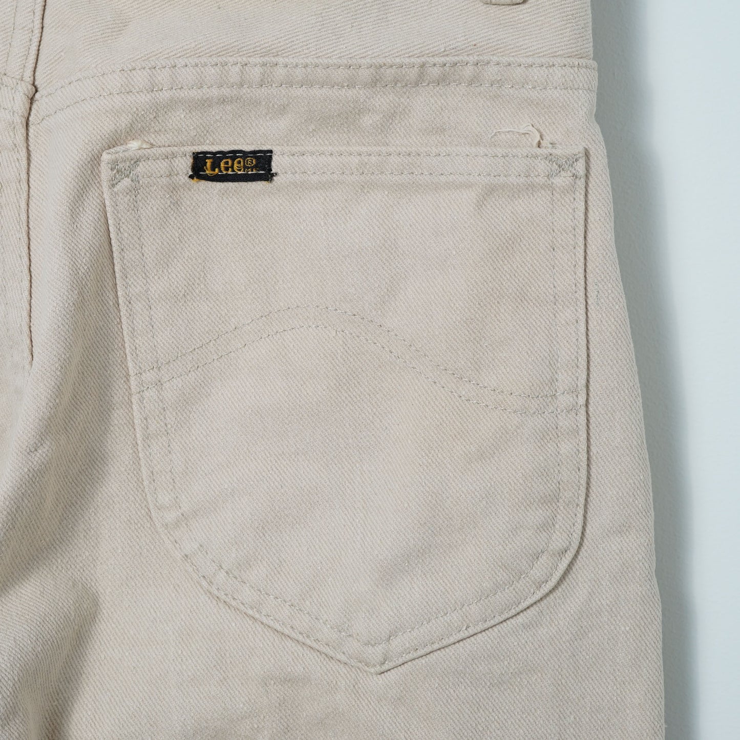 Lee Riders 5 Pocket Ecru Denim Pants / Early '80s-Mid '80s (Made in USA)