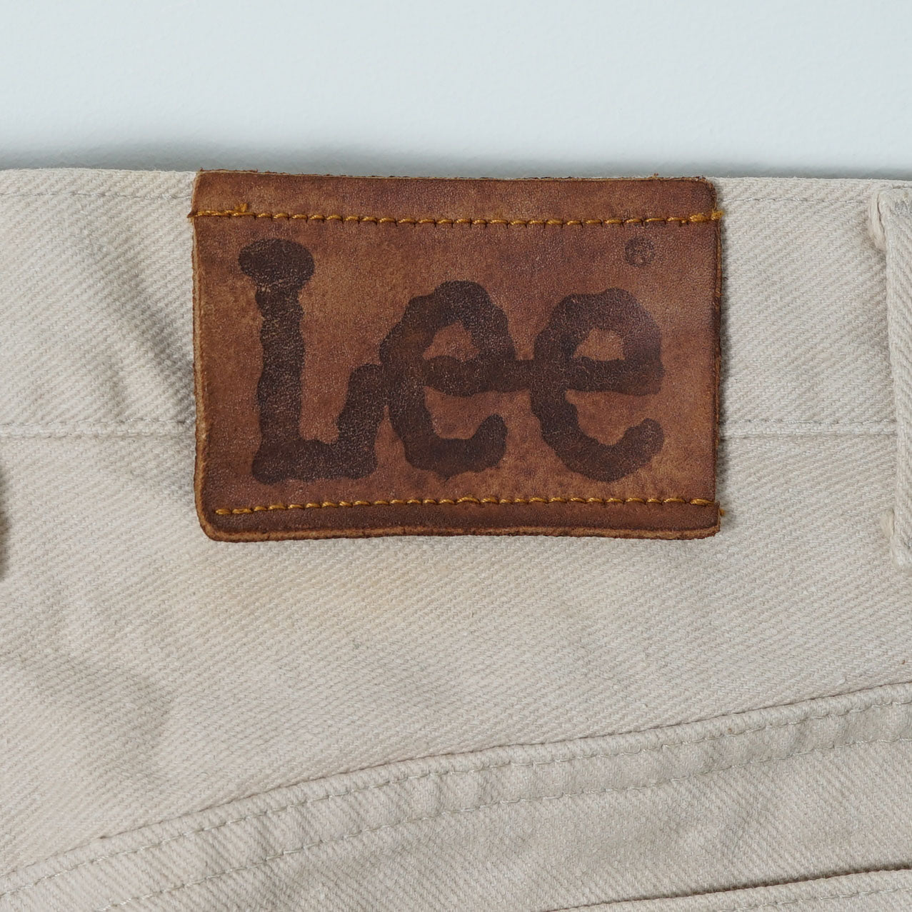 Lee Riders 5 Pocket Ecru Denim Pants / Early '80s-Mid '80s (Made in USA)