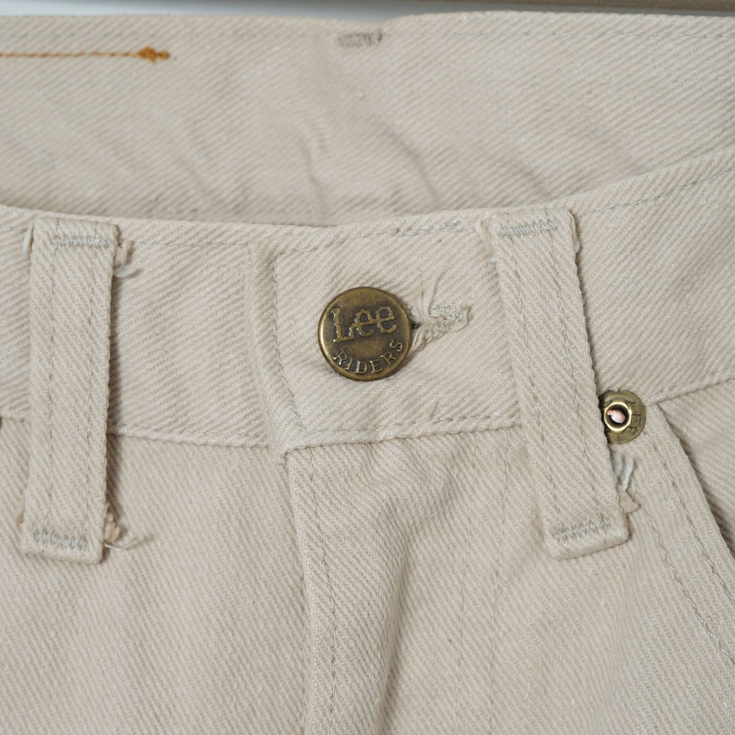 Lee Riders 5 Pocket Ecru Denim Pants / Early '80s-Mid '80s (Made in USA)