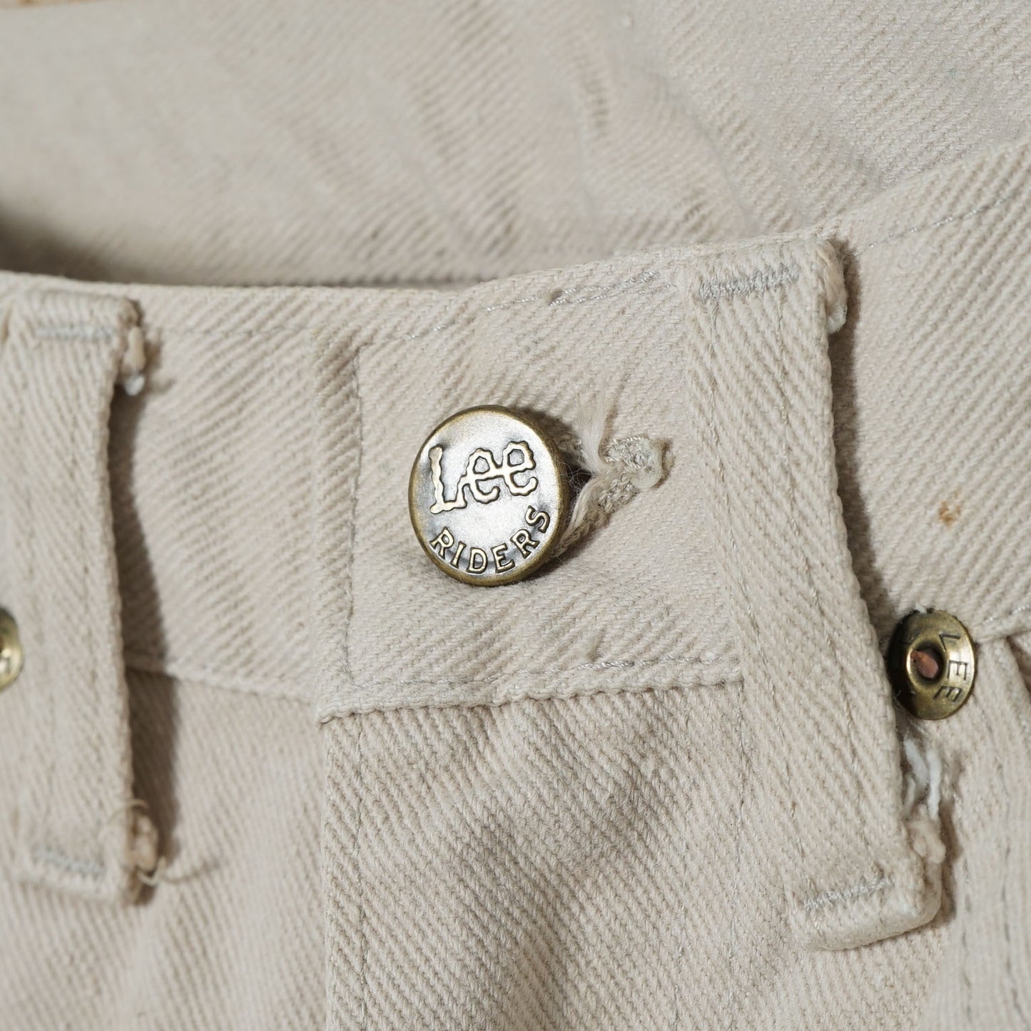 Lee Riders 5 Pocket Ecru Denim Pants / Early '80s-Mid '80s (Made in USA)