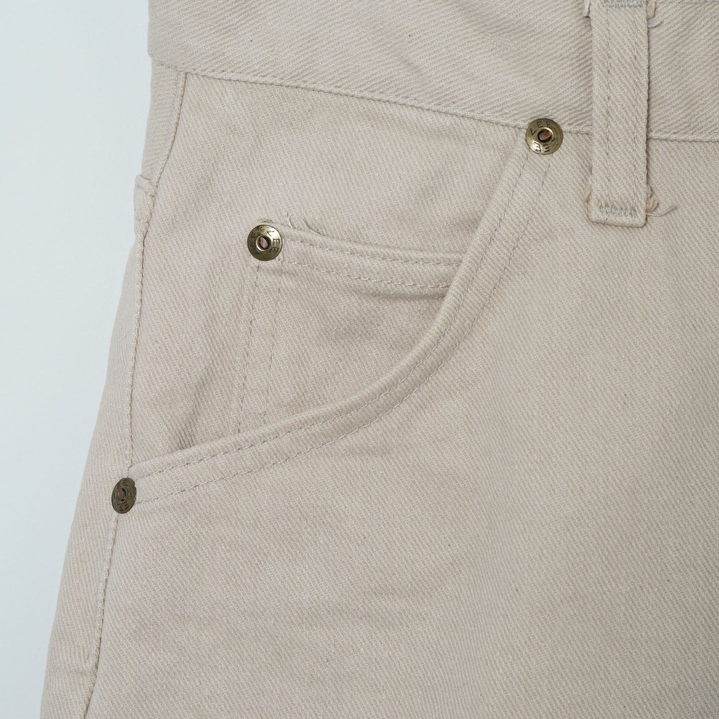 Lee Riders 5 Pocket Ecru Denim Pants / Early '80s-Mid '80s (Made in USA)