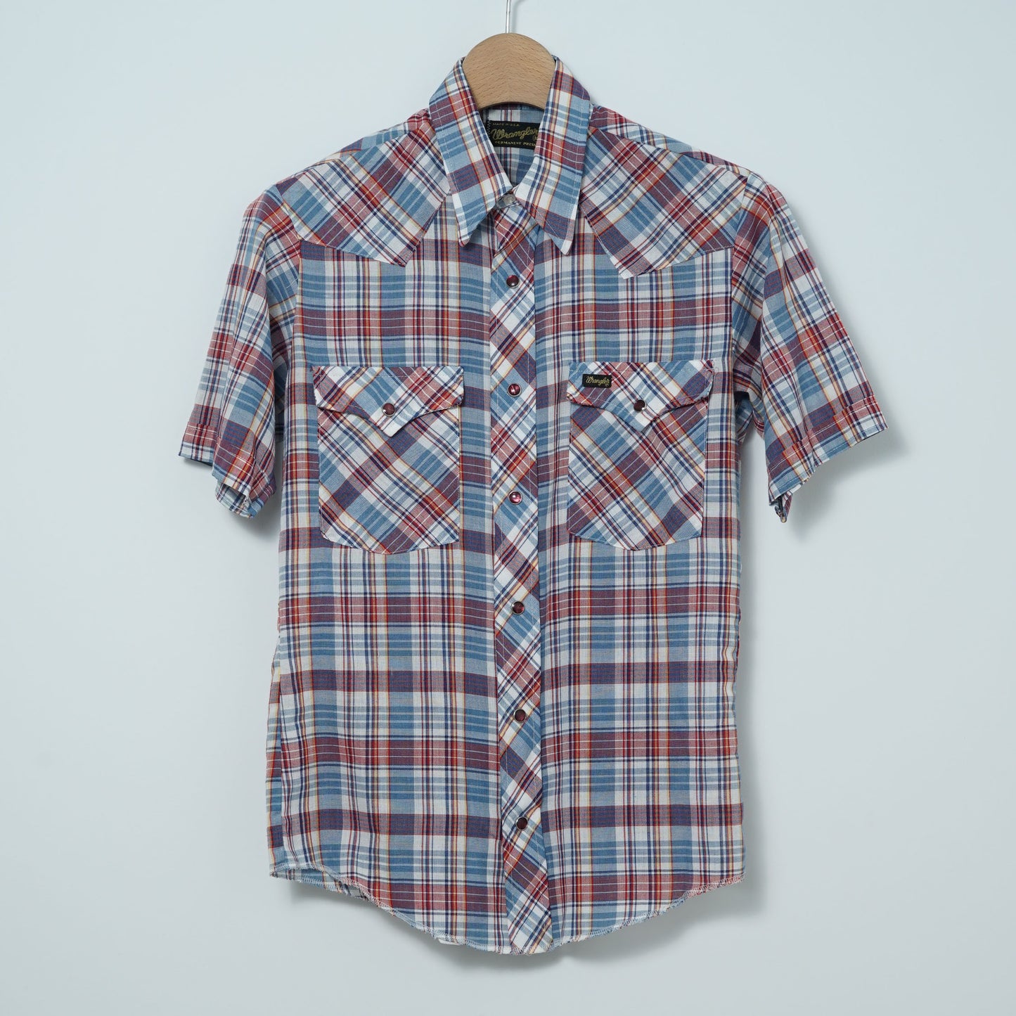 Wrangler Short-sleeve Western Shirt / Late '70s-Early '80s (Made in USA)