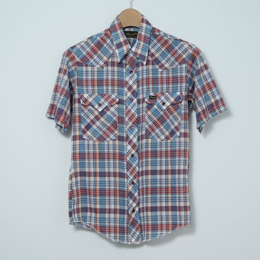 Wrangler Short-sleeve Western Shirt / Late '70s-Early '80s (Made in USA)