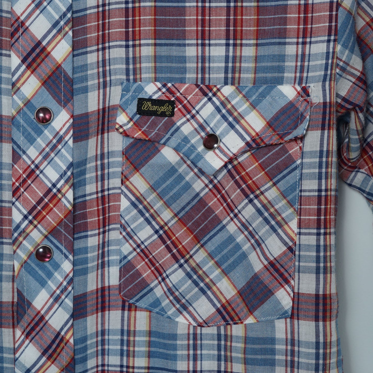 Wrangler Short-sleeve Western Shirt / Late '70s-Early '80s (Made in USA)