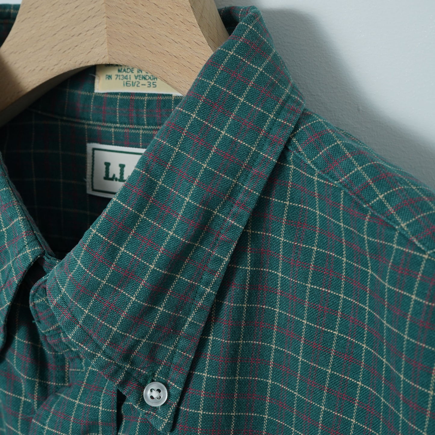 L.L.Bean Cotton Check BD Shirt / Mid ’90s (Made in USA)