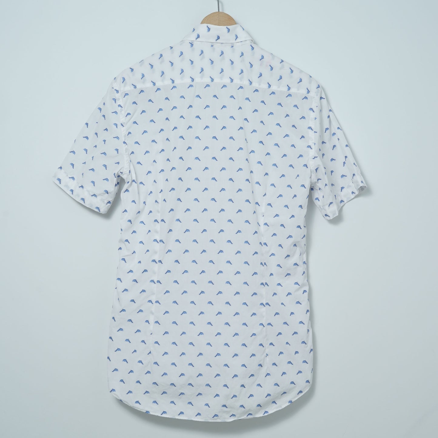 Etro All-over Dolphin Motif BD Shirt / Late '00s-Early '10s (Made in Italy)