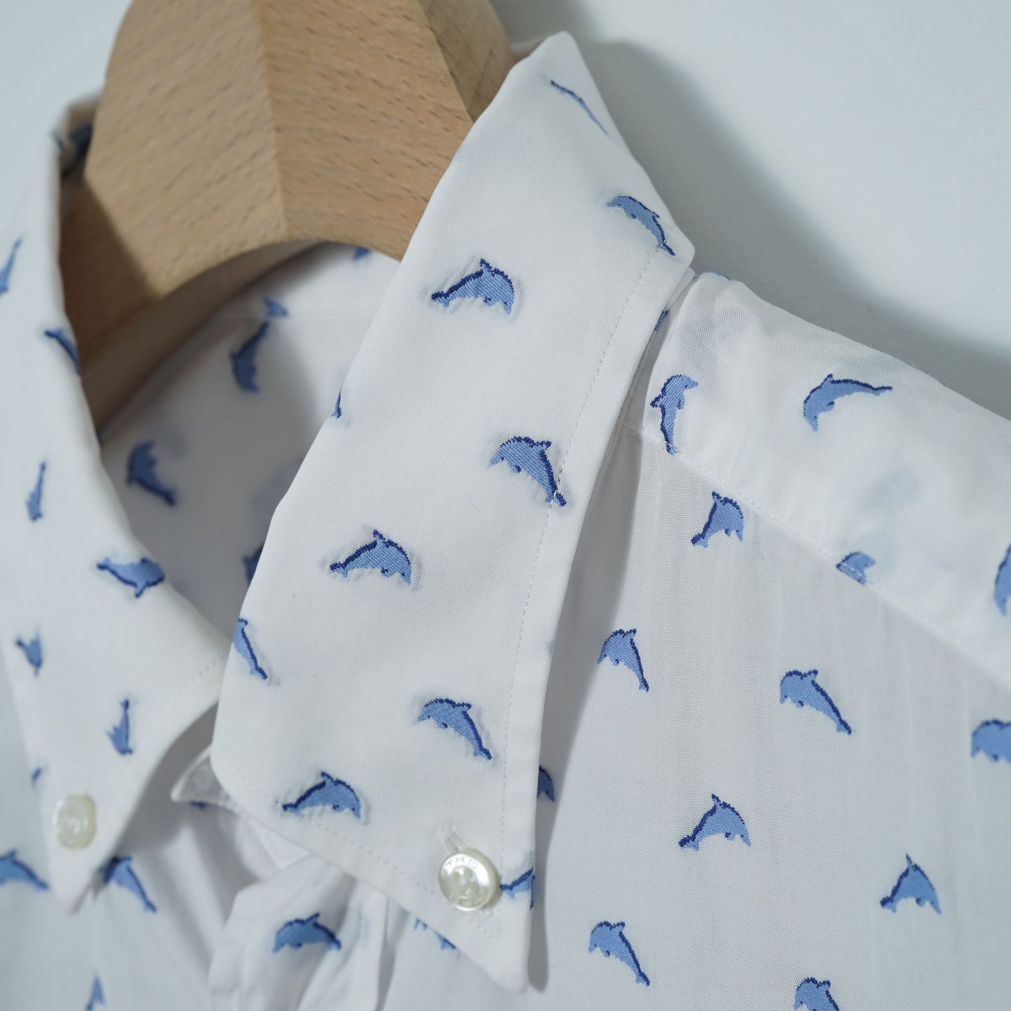 Etro All-over Dolphin Motif BD Shirt / Late '00s-Early '10s (Made in Italy)