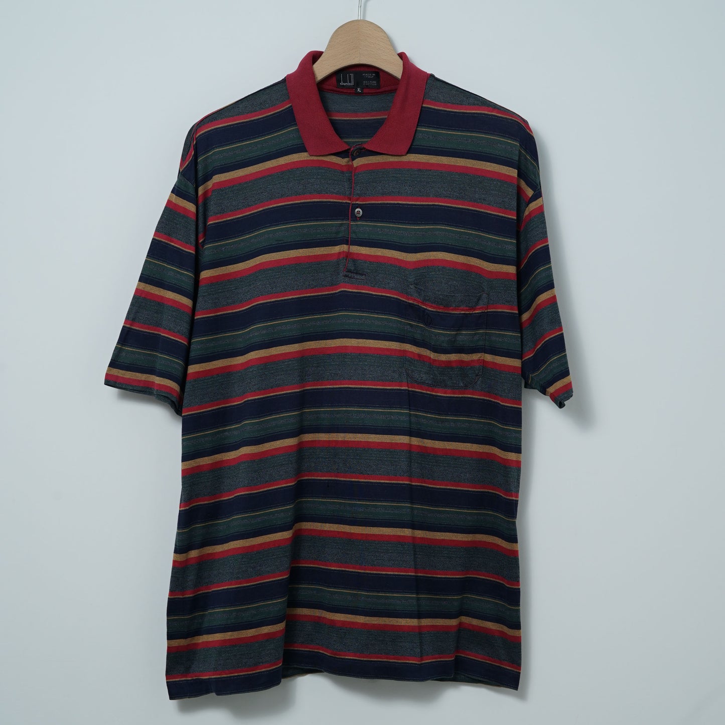 Dunhill Cotton Striped Polo Shirt / Late ’90s-Early '00s (Made in Italy)