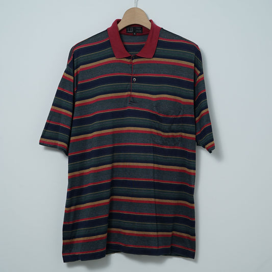 Dunhill Cotton Striped Polo Shirt / Late ’90s-Early '00s (Made in Italy)
