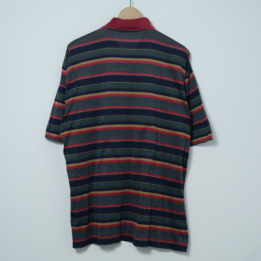 Dunhill Cotton Striped Polo Shirt / Late ’90s-Early '00s (Made in Italy)