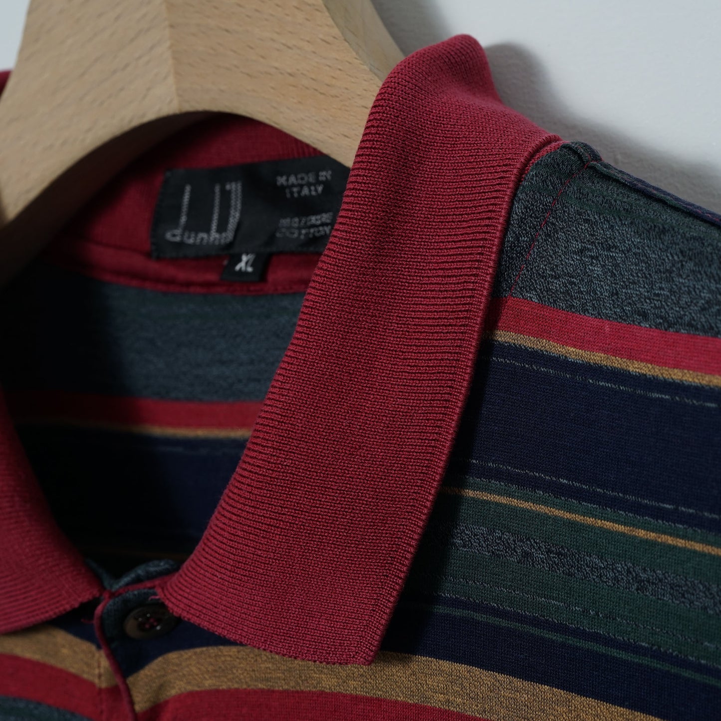 Dunhill Cotton Striped Polo Shirt / Late ’90s-Early '00s (Made in Italy)