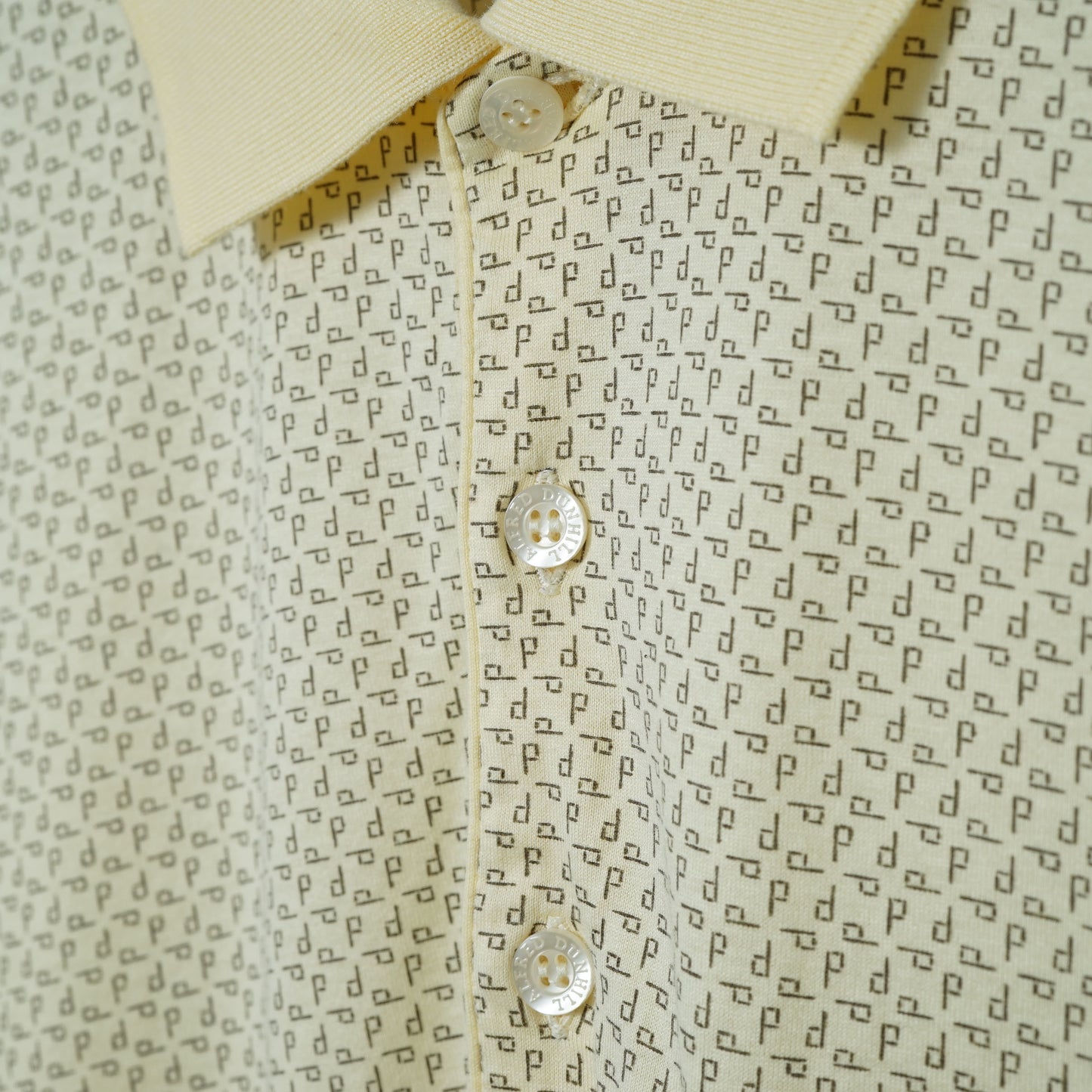 Dunhill All-over Monogram Polo Shirt / Late ’90s-Early '00s (Made in Italy)