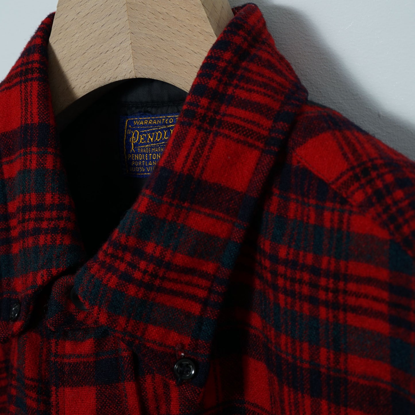 Pendleton Wool Check BD Shirt / Late ’70s-Early ’80s (Made in USA)