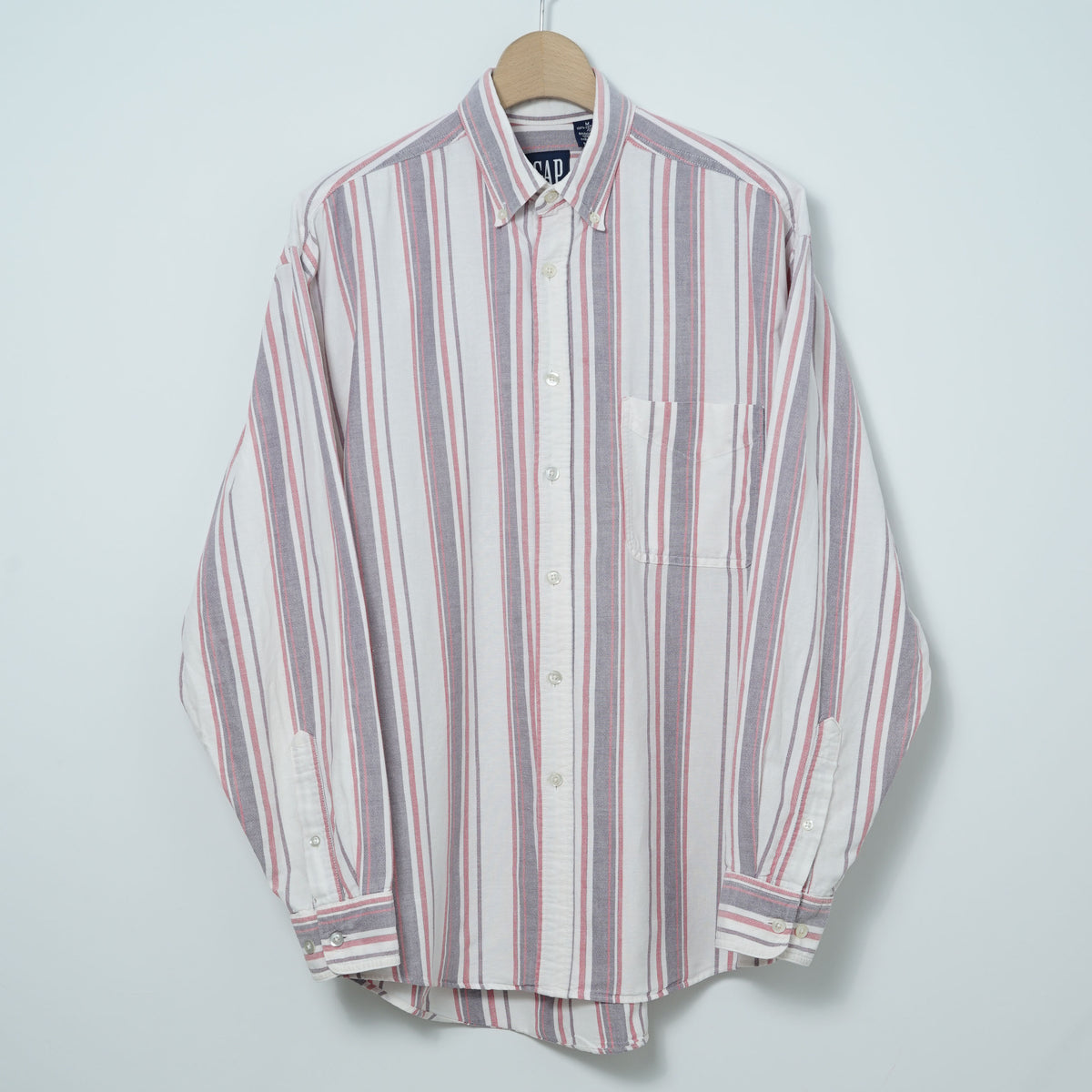Gap Cotton Strip BD Shirt / Early ’90s-Mid ’90s (Made in USA)