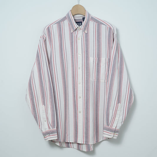Gap Cotton Strip BD Shirt / Early ’90s-Mid ’90s (Made in USA)
