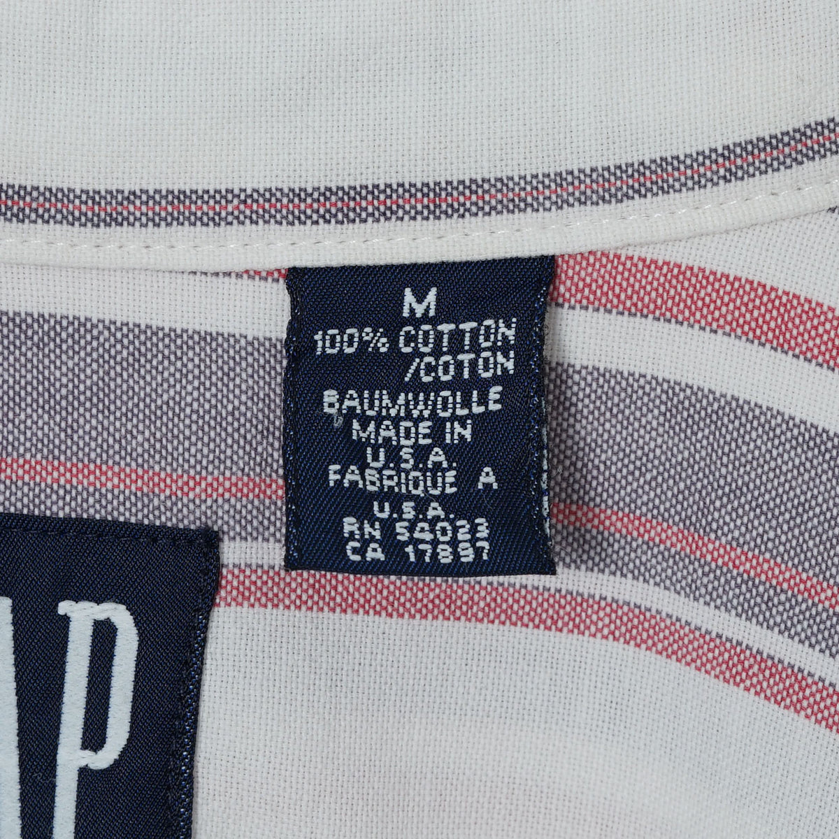 Gap Cotton Strip BD Shirt / Early ’90s-Mid ’90s (Made in USA)