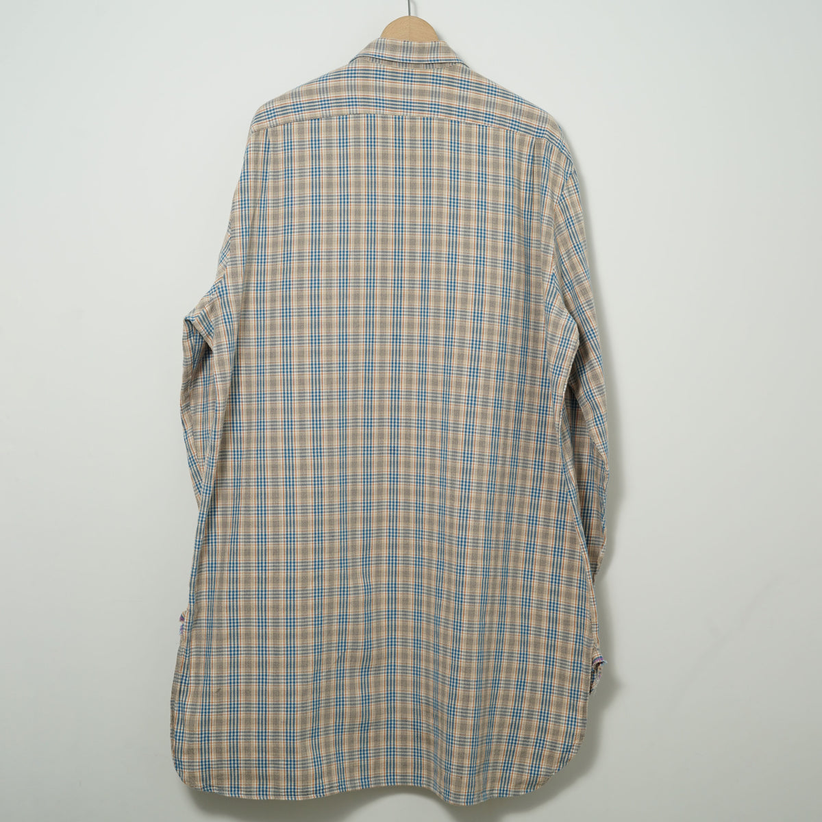 La Redoute Check Grandfather Shirt / Late ’80s-Early ’90s (Made in France)