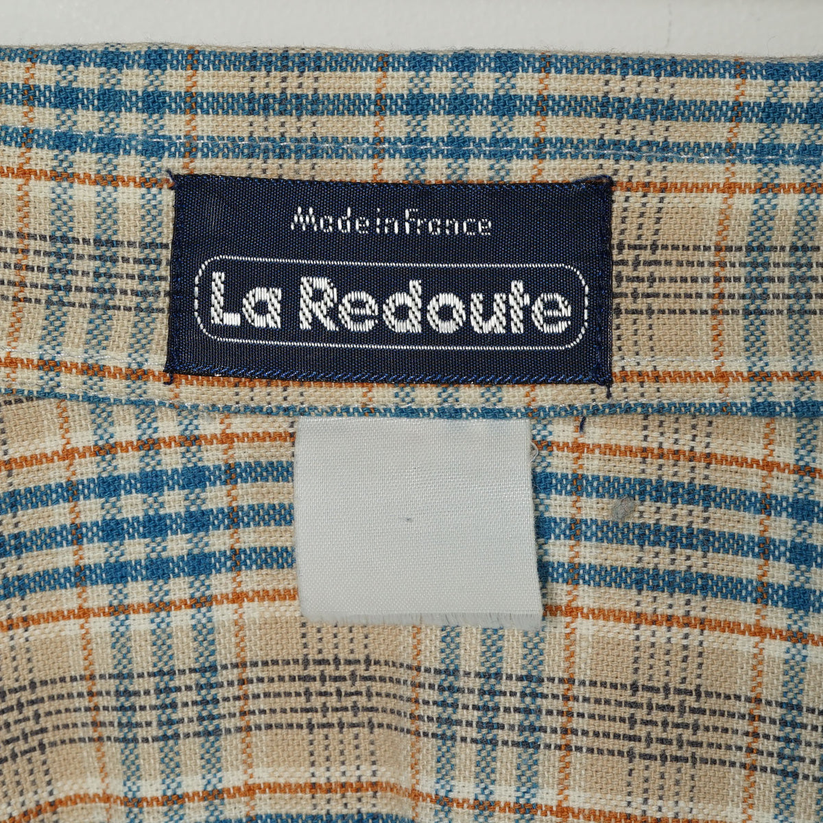 La Redoute Check Grandfather Shirt / Late ’80s-Early ’90s (Made in France)