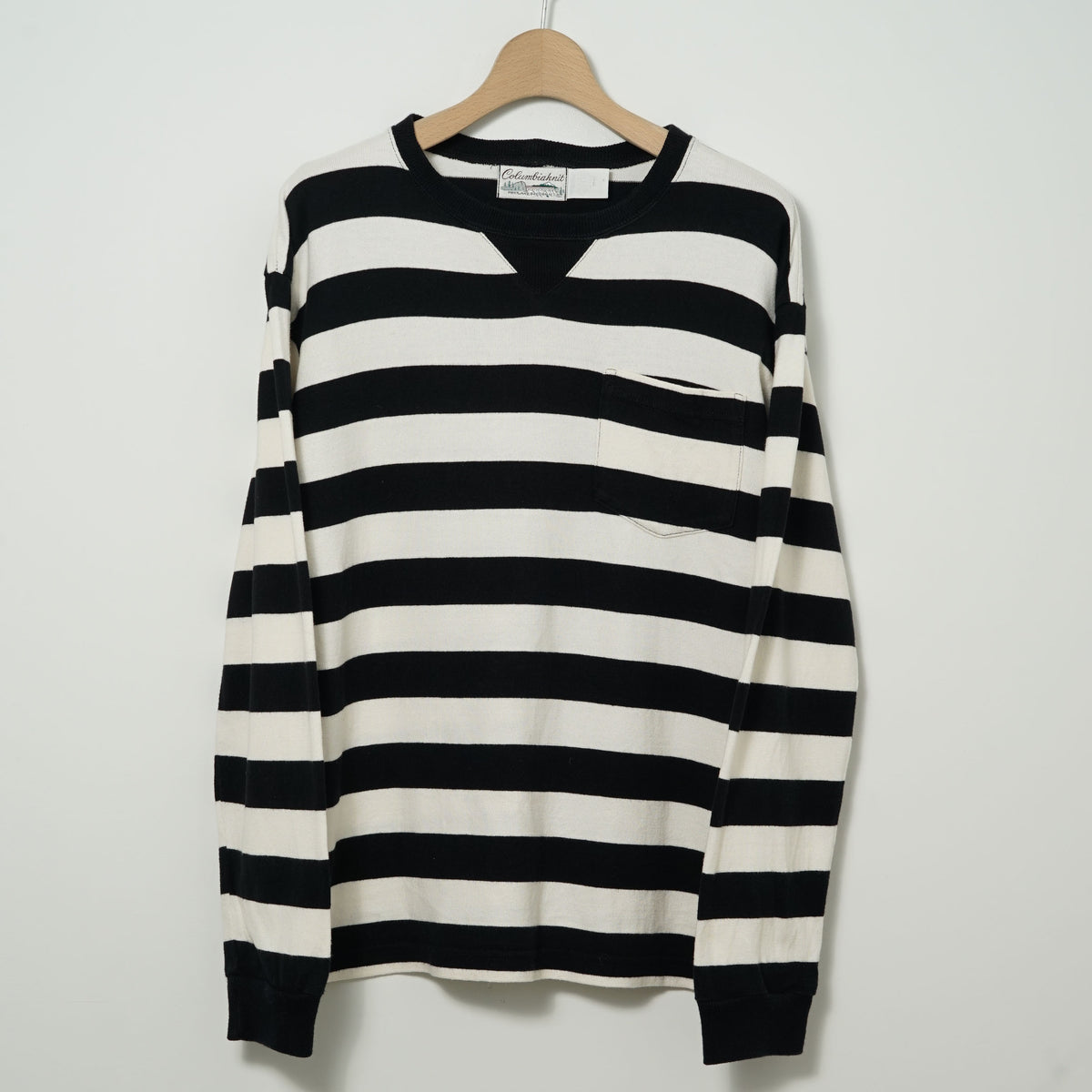 Columbiaknit Border Pocket Long-sleeve Tee / Early ’90s-Mid ’90s (Made in USA)