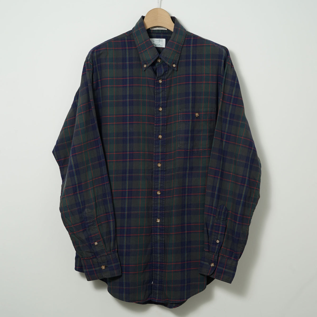 Gitman Bros. for Bailiwick Clothiers Tartan Check BD Shirt / Late '80s-Early '90s (Made in USA)