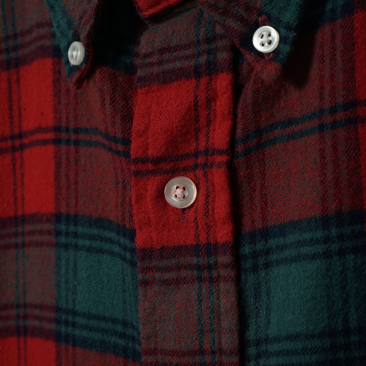L.L.Bean Cotton Flannel BD Shirt / Late '80s-Early '90s (Made in USA)