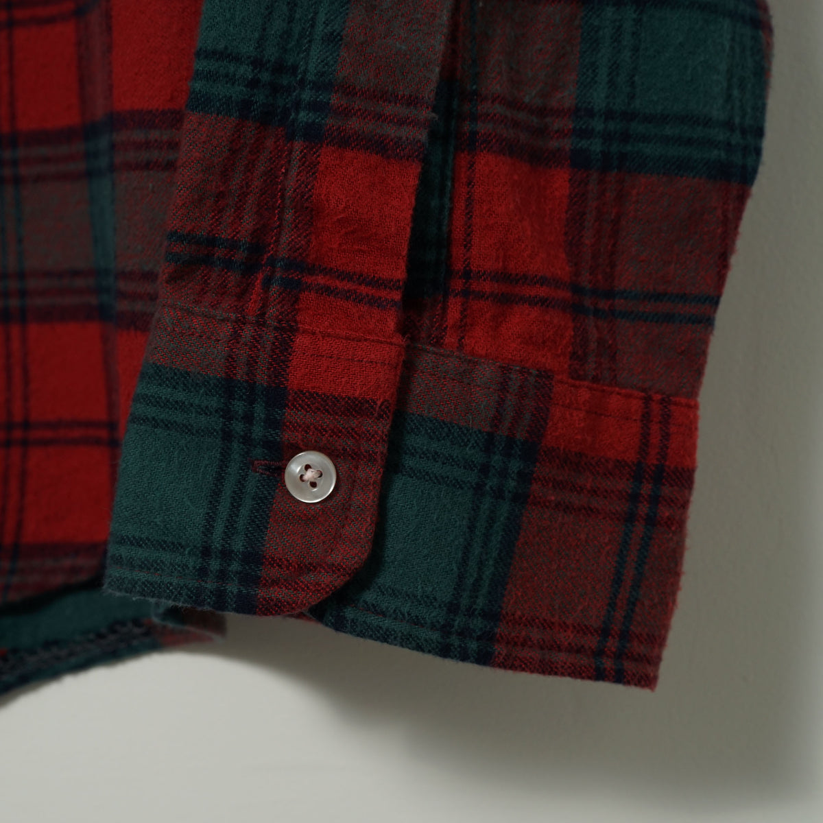 L.L.Bean Cotton Flannel BD Shirt / Late '80s-Early '90s (Made in USA)